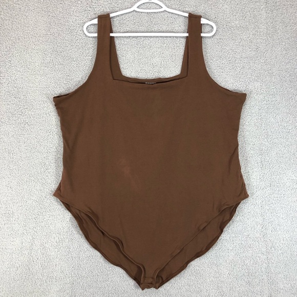 Old Navy Other - Old Navy Brown Bodysuit Size 4X Sleeveless Plus Size Cotton Blend Feminine